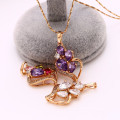 31735-Xuping Jewelry Wholesale Gold Girl collar de cristal colgante
